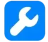 Favicon icon showing a white wrench on a blue rounded square background, representing tool-related functionality.