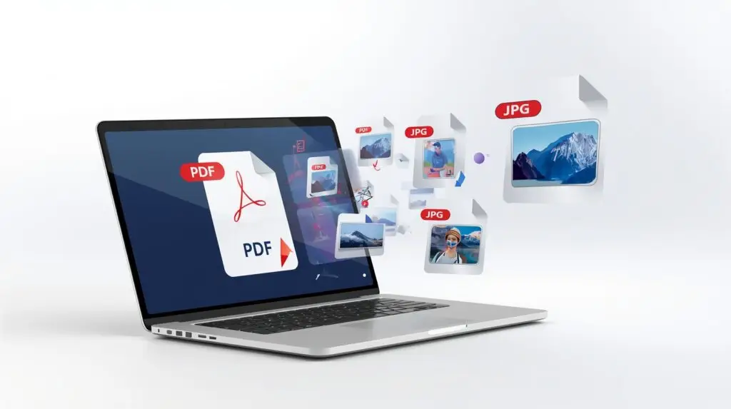 PDF to JPG Converter Free Online Tool interface showing multi-page PDF preview, quality slider and batch JPG download
Image Caption (optional)