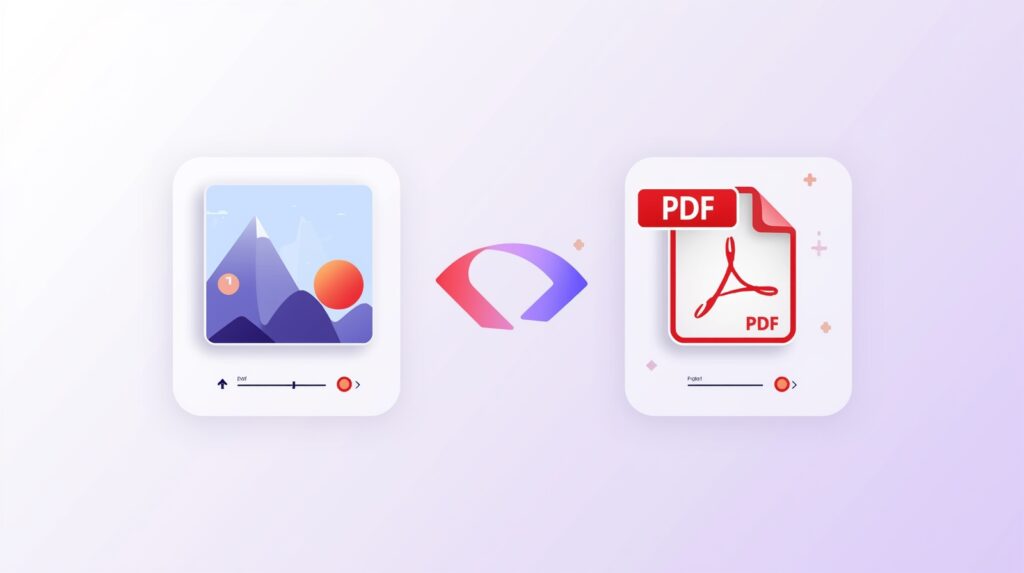 WEBP to PDF Converter Online Free Tool interface with drag-and-drop WEBP images, reorder thumbnails and live PDF preview